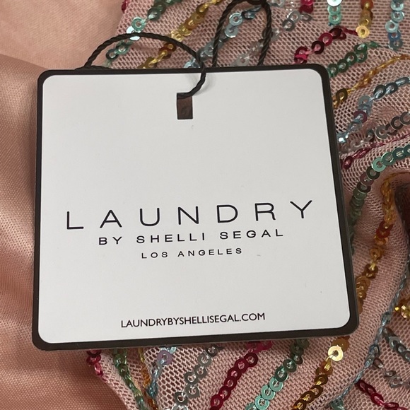 Laundry By Shelli Segal Pink and Gold Asymmetrical Dress - Picture 16 of 16